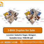 Luxurious 3-BHK Duplex Flats for Sale in Sadashiv Nagar, Belagavi | Smart & Vastu-Compliant Homes