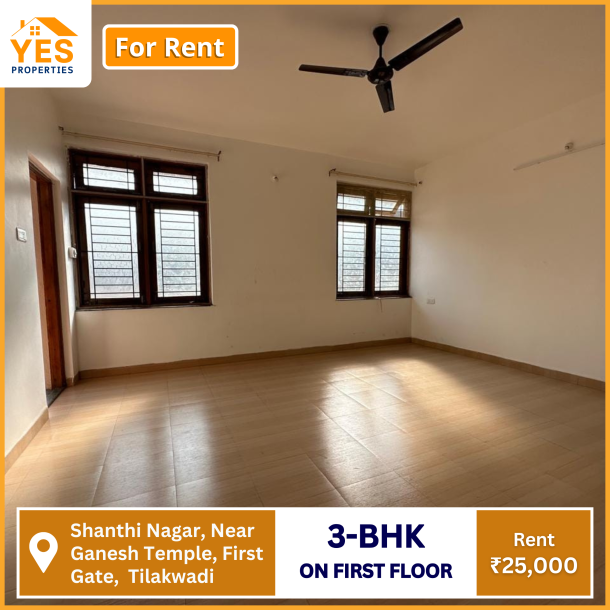 3- BHK Independent House for Rent at Shanthi Nagar  Tilakwadi!-1