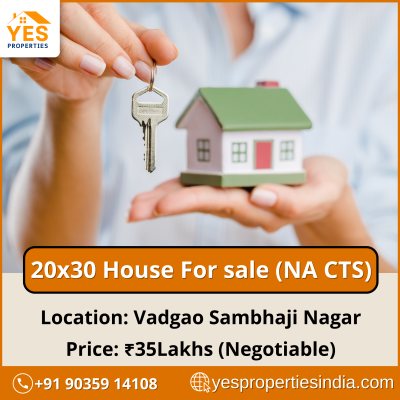 20x30 House for Sale in Vadgao Sambhaji Nagar – ₹35 Lakhs (Negotiable)